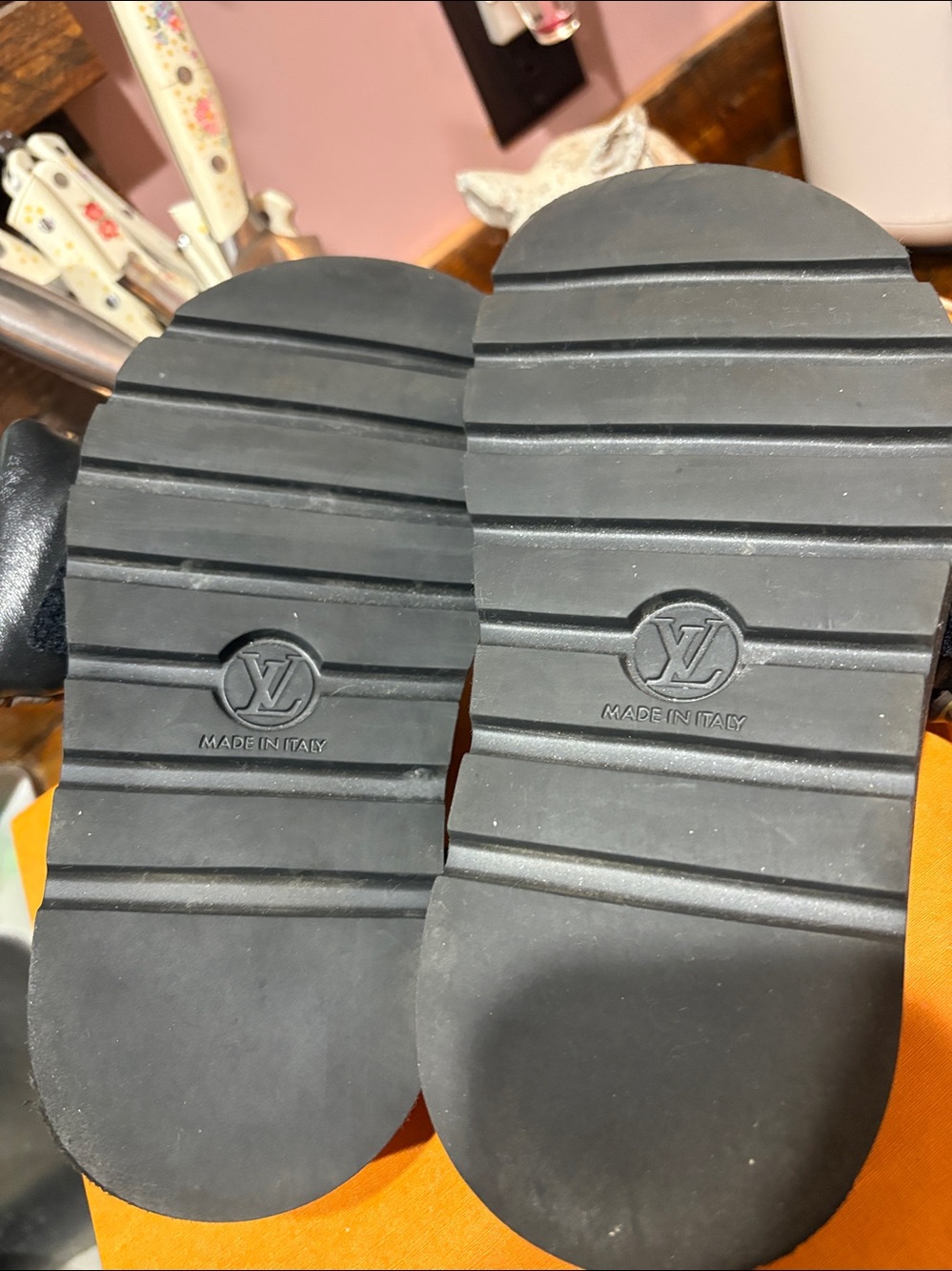 Louis Vuitton Monogram Pillow Slide Sandals - Brown, Black & Tan - Picture 4 of 8